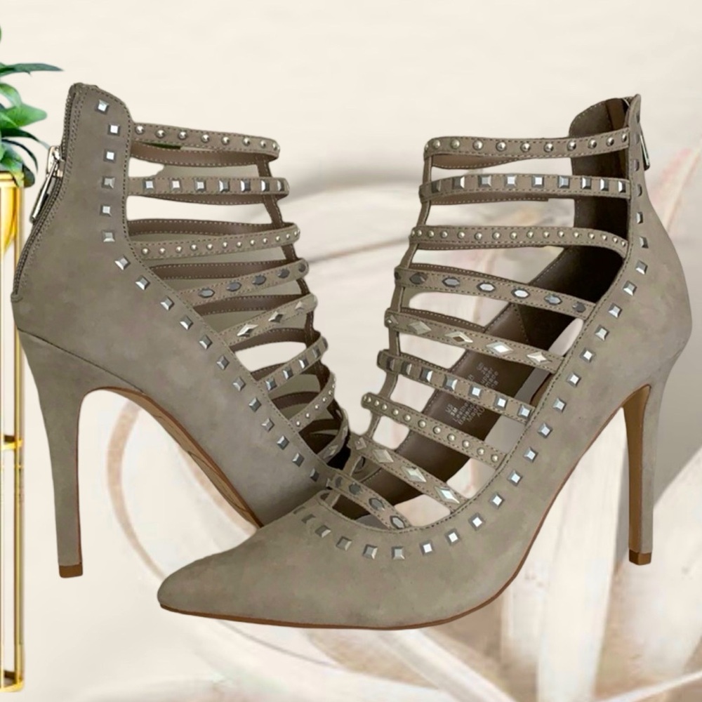 Fergie, Gray Suede Heels, SIZE 9.5